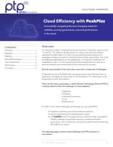 This is an image of the cover page of our whitepaper, "Cloud Efficiency with PeakPlus"