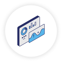 Isometric graph icon representing secure AWS Transfer Family architecture for life sciences