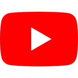 official Youtube icon featuring a read square with a white triangle in the center, like a play button